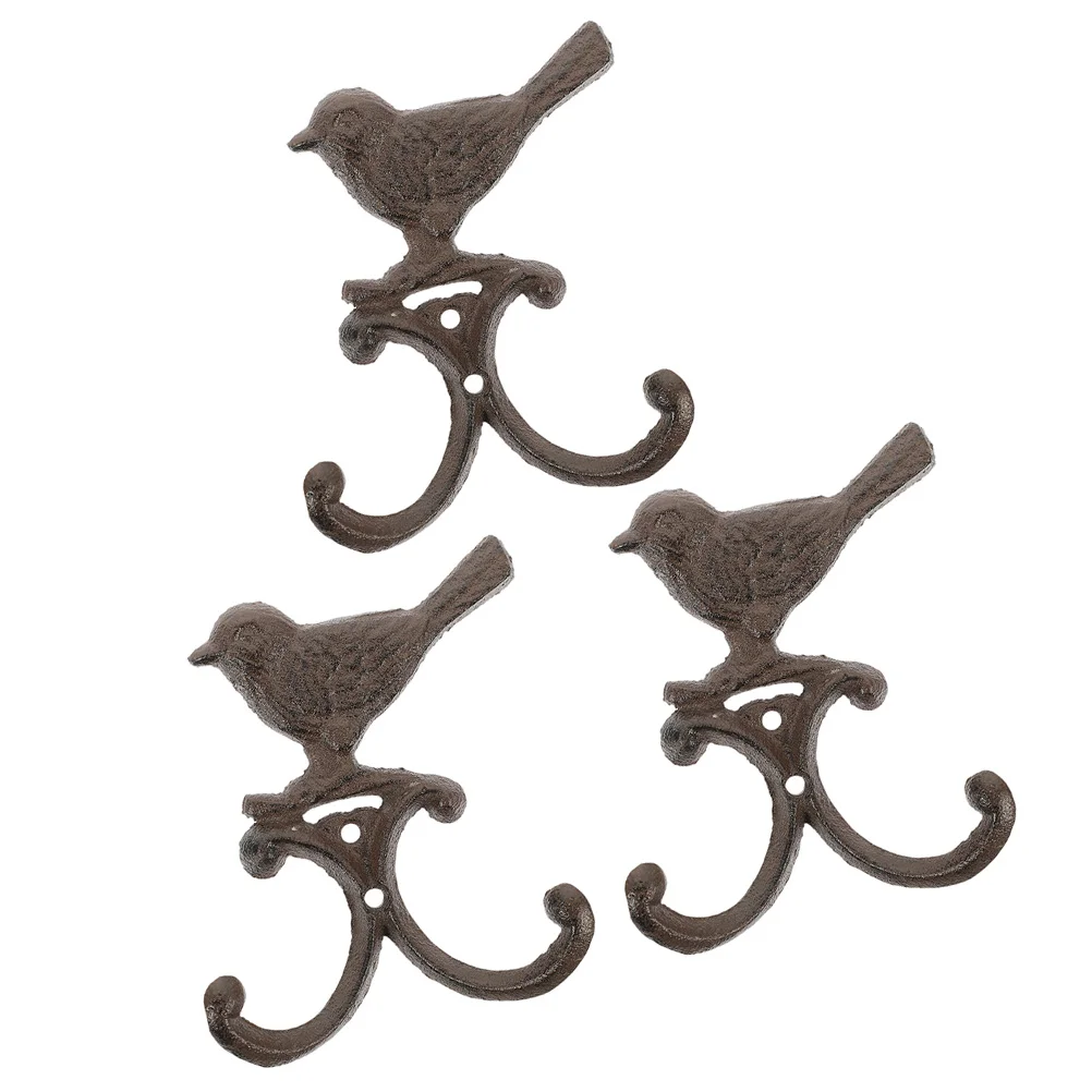 

3pcs Retro Hooks Wall Mounted Coat Hooks Bedroom Bags Purses Hanging Hooks