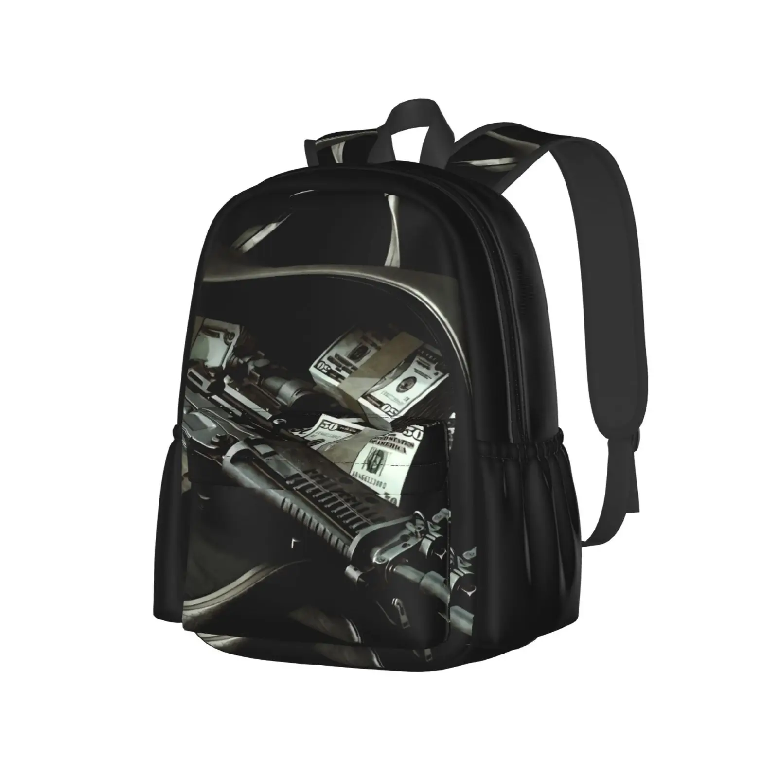 

Мужская хлопковая сумка на шнурке, с принтом черепа