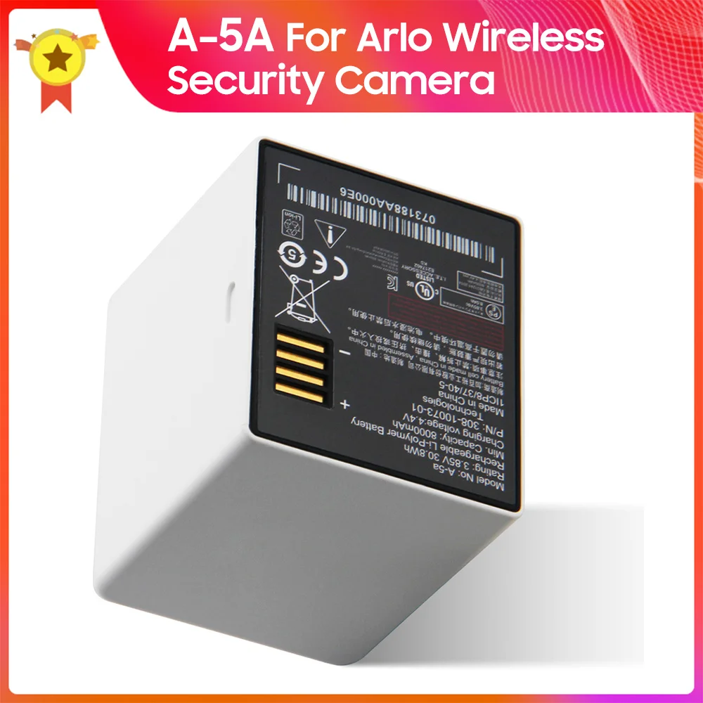 New Battery A-5a for Arlo Wireless Security Camera 308-10073-01 Replacement Battery 8000mAh