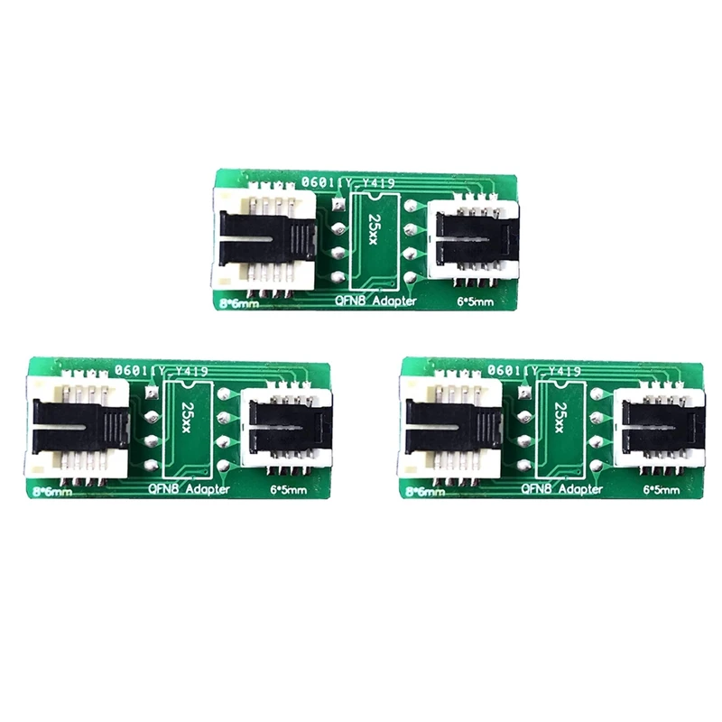 

3X QFN8 /WSON8/MLF8/MLP8/DFN8 TO DIP8 Universal Two-In-One Socket/Adapter For Both 6X5MM And 8X6MM Chips
