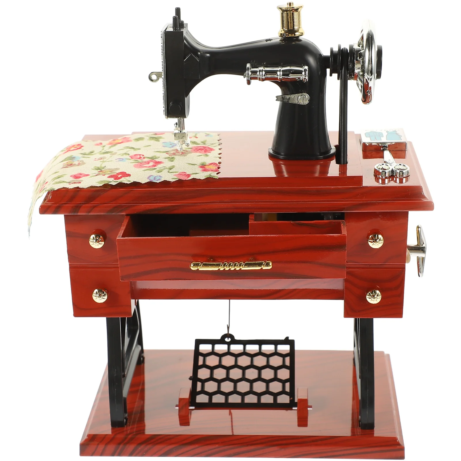 

Machine Box Sewing Vintage Sartorius Mini Musical Toy Decor Simulation Sweing Model Cranked Handmechanism Statue Retro
