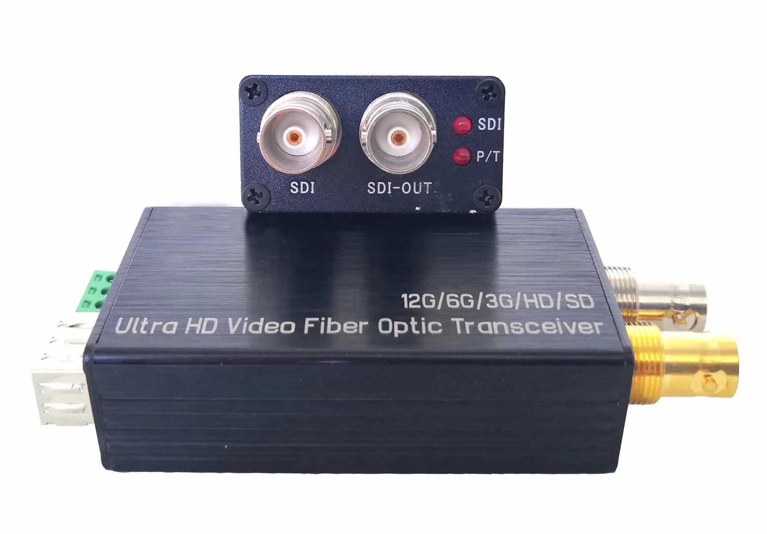 Tally and Loop out SFP Port HD/SD-SDI Video to Fiber Converter