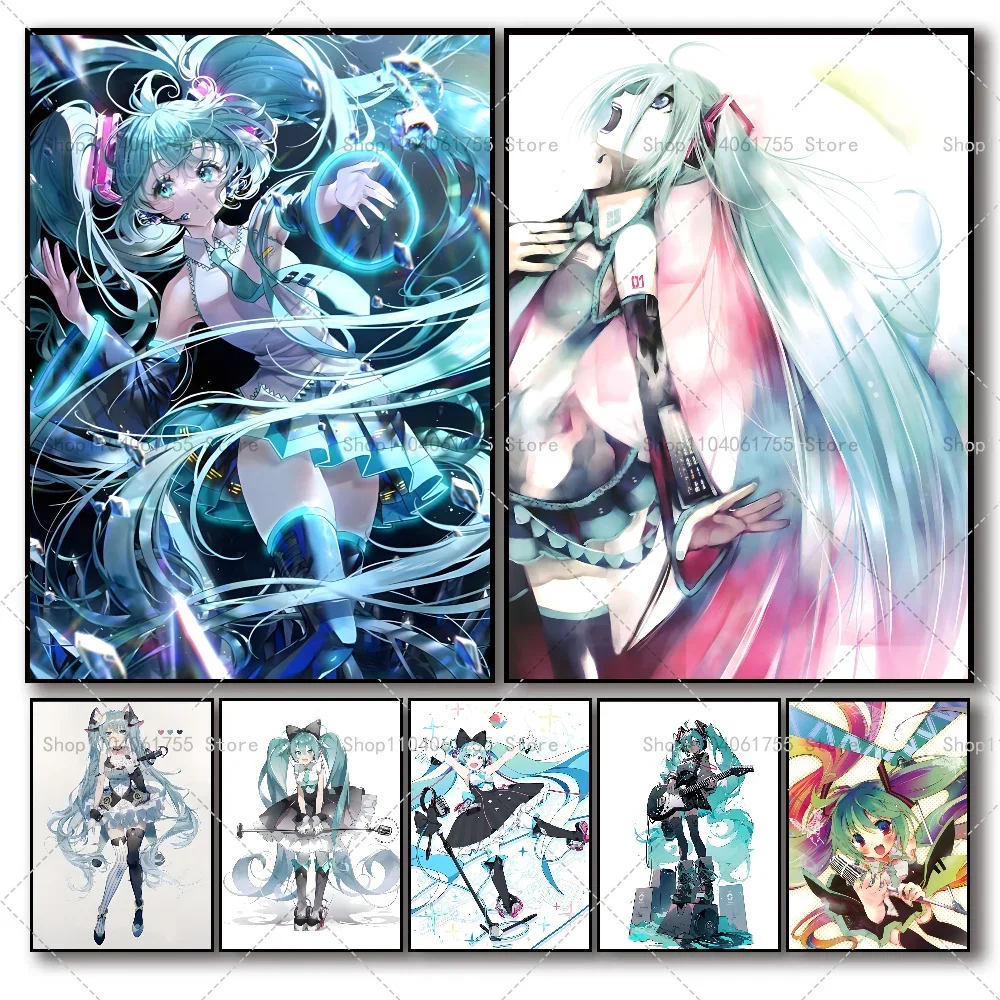 1 Шт. Виртуальный Идол H-Hatsunes M-MikU Наклейка На Плакат