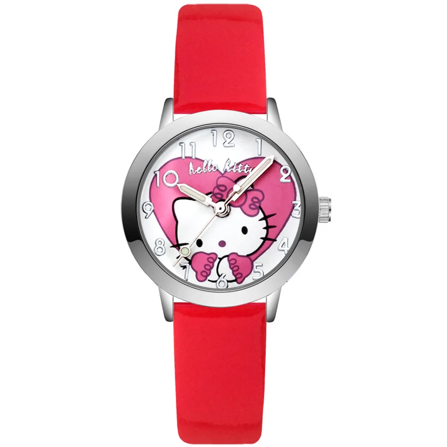 Модные наручные часы с мультяшным котом детские студенческие для мальчиков и