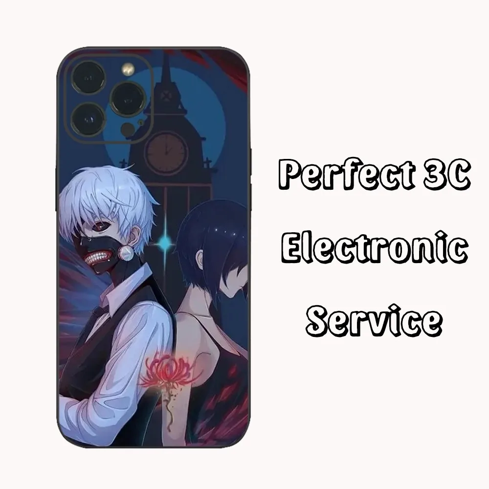 Аниме Т-Токио G-Гуль канеки Кен для зла матовая искусственная кожа iPhone15 14 13 12 Mini 11