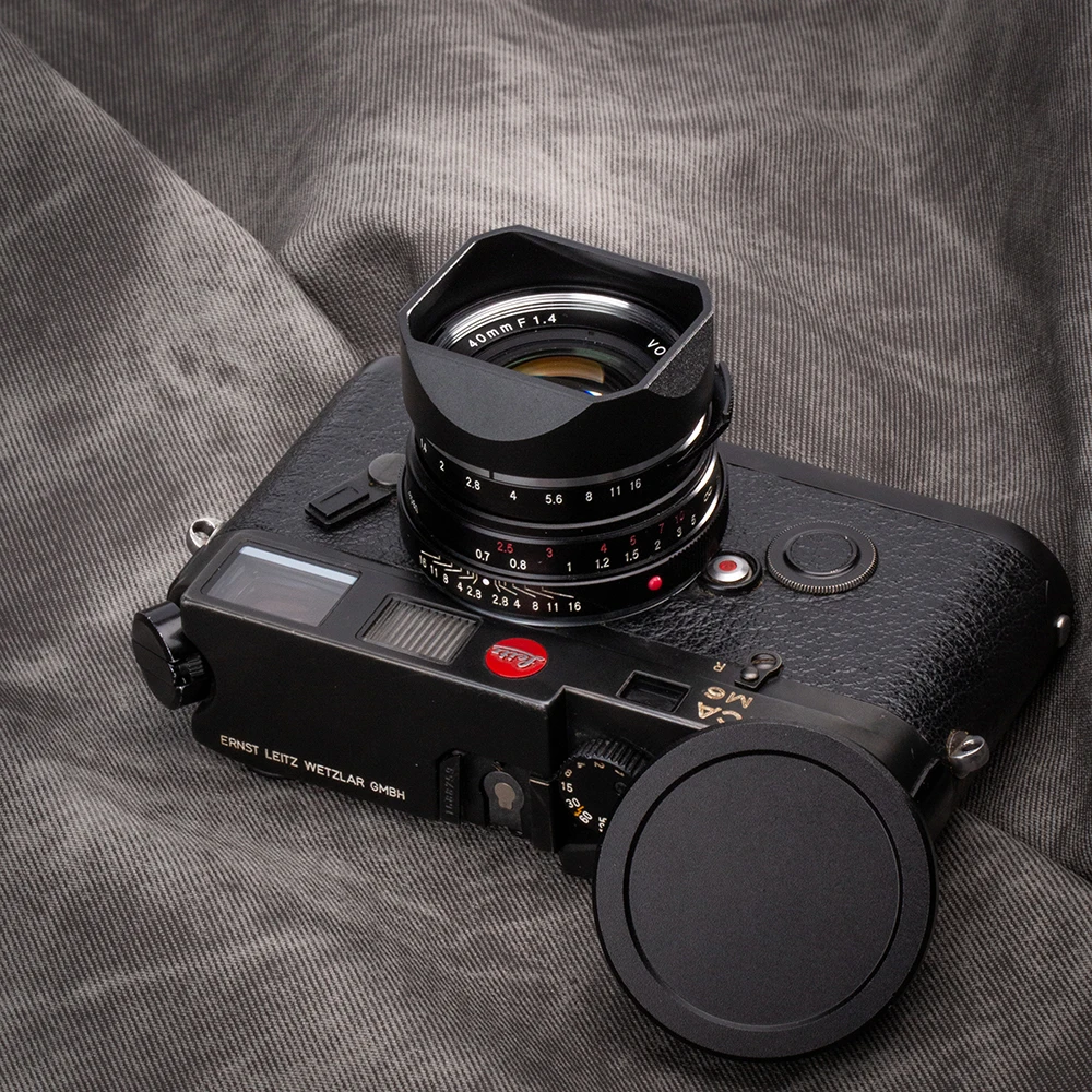 Фото Легкая квадратная металлическая бленда для Voigtlander 35 мм F1.4 для VM 40 1.4 50 1.5 для Leica 35F2aa, бленда с крышкой №1
