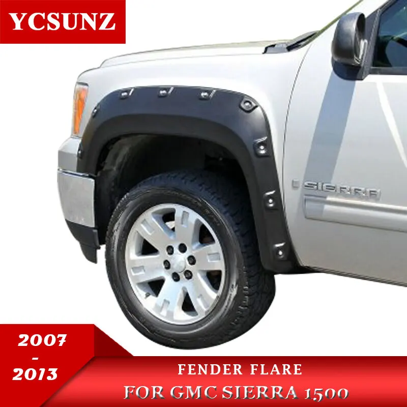 

Wheel Arch Mudguards Fender Flares For GMC SIERRA 1500 2007 2008 2009 2010 2011 2012 2013 With Bolt Nuts Pickup Truck Ycsunz