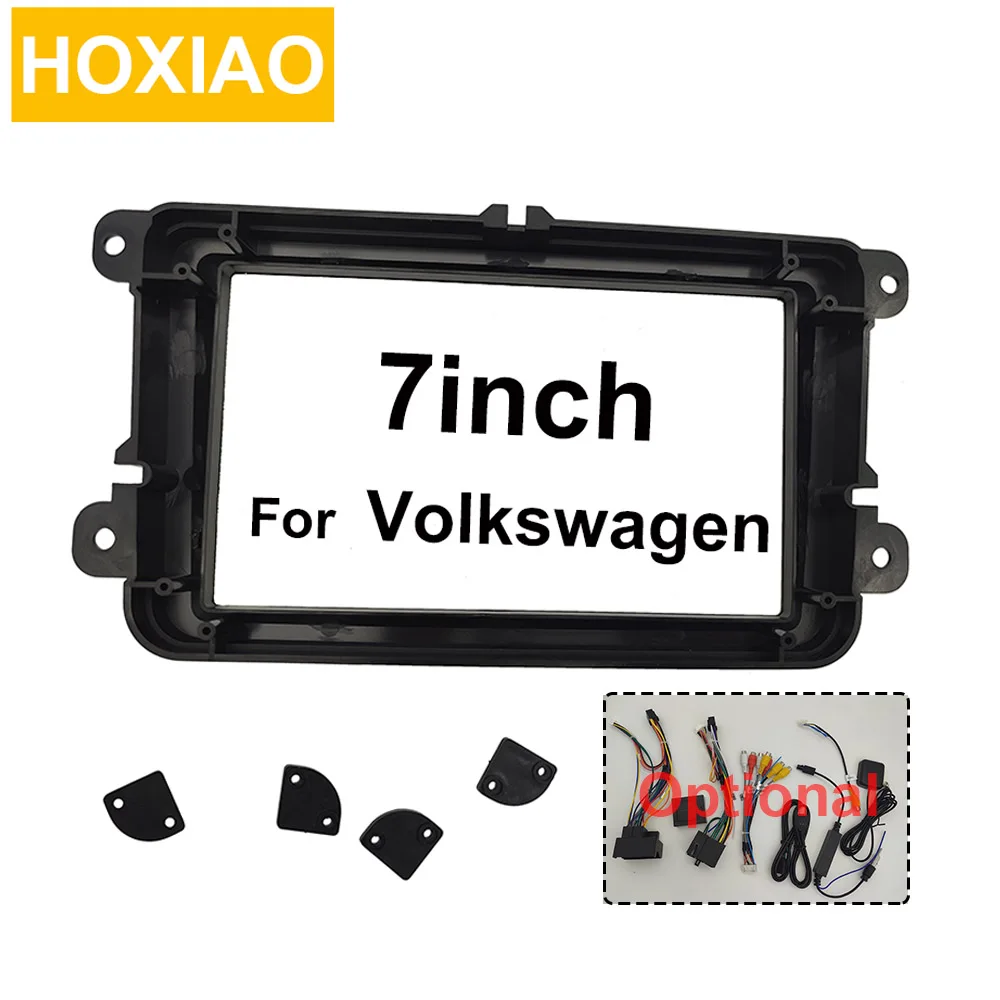 Автомагнитола 2 Din 7 дюймов рамка Fascia Для Volkswagen VW Touran Caddy SEAT Skoda Fabia Octavia Golf CD DVD Dash Audio