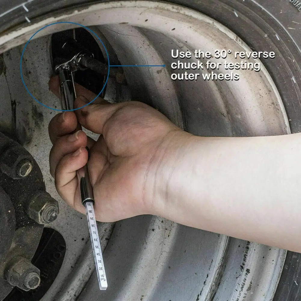 

Metal Premium 10-120PSI Durable Tire Pressure Monitor Pocket-size Tire Pressure Detector Pen Design for ATV