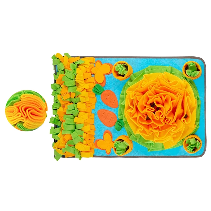 

Pet Dog Snuffle Mat Nose Smell Training Sniffing Pad Dog Puzzle Toy Slow Feeding Bowl Food Dispenser Treats Pad Dog Toy