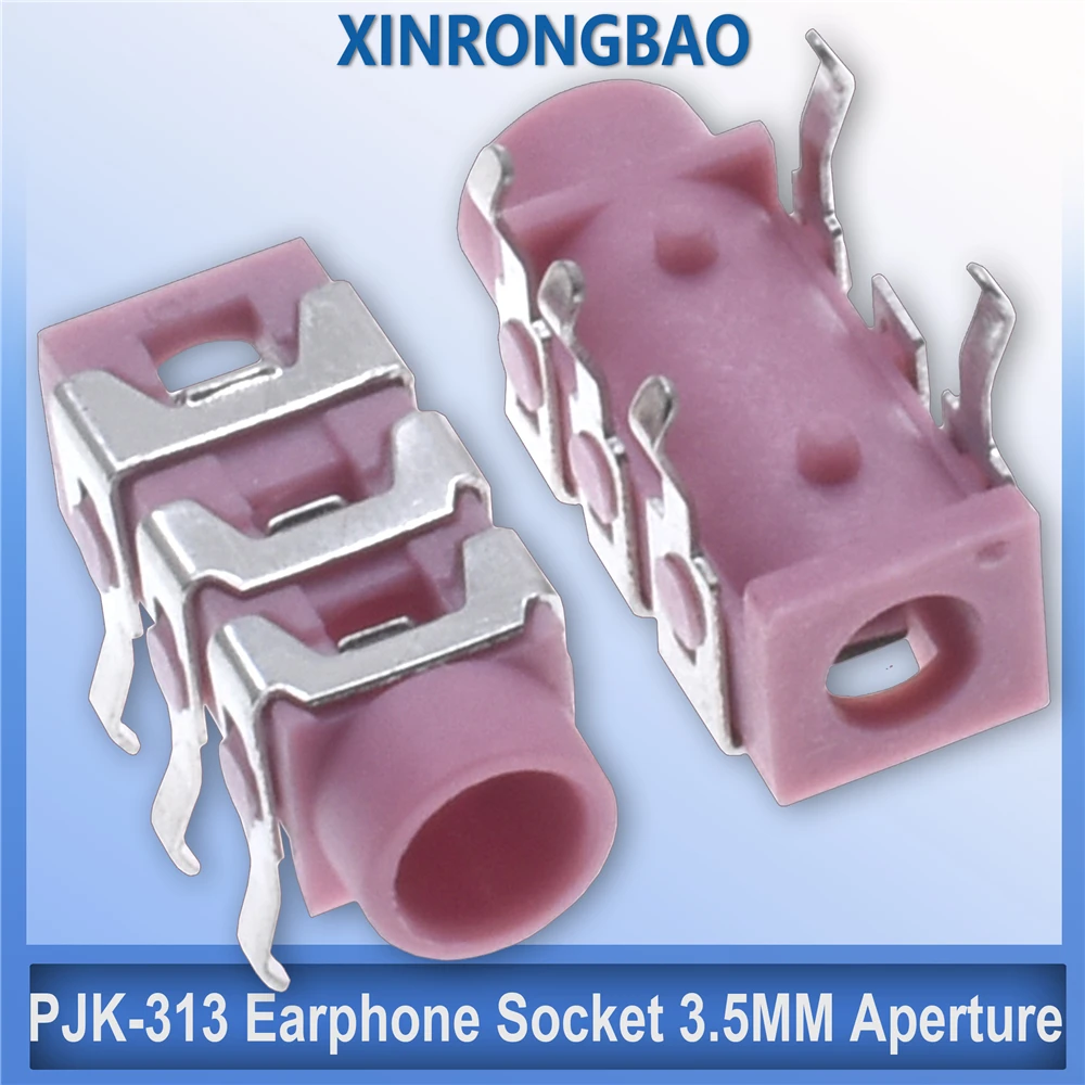 

PJ-313 3.5MM Headphone jack Audio video female dual channel Jack Socket Stereo Solder Panel Mount 5P/6p SMD DIP Pink/Green/Black