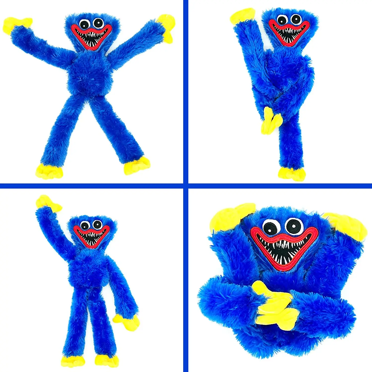 

Poppy Playtime Huggy Wuggy Plush Christmas Animal Realistic Blue Sausage Monster Horror Game Stuffed Doll Gifts