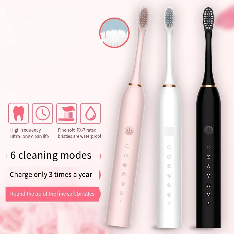 

Electric Toothbrush Ultrasonic Wave Adult Fully Automatic Intelligent Charging Soft Couple's Toothbrush Sonic 전동칫솔 зубная щетка
