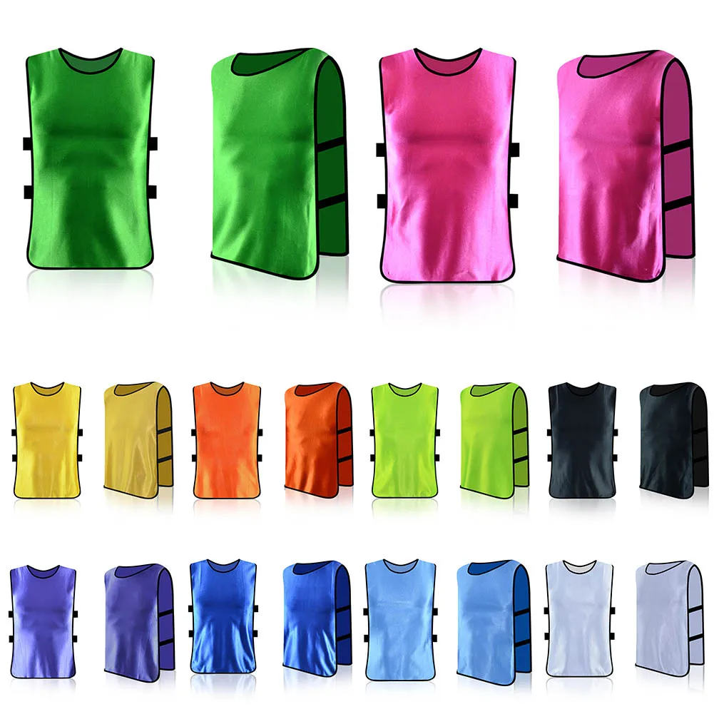 

Adults Kids Soccer Pinnies Quick Drying Basketball Football Rugby Team Jerseys Training Numbered Bibs Practice Sports Vest