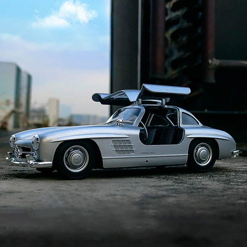 Модель автомобиля WELLY 1:24 Mercedes-Benz 300SL 220 230SL Литые и игрушечные автомобили