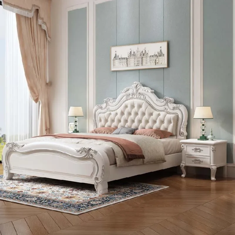 Многофункциональная кровать для пары европейская эстетичная роскошная спальни