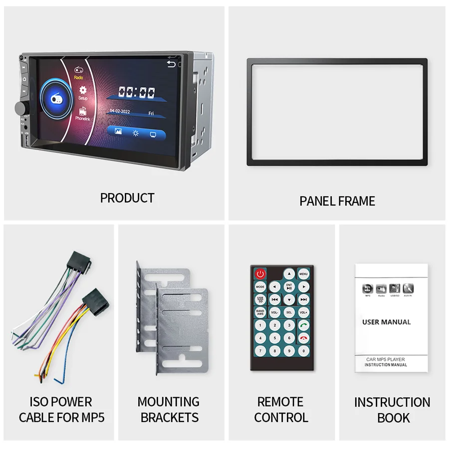 Универсальный автомобильный радиоприемник 2din 7-дюймовый MP5-плеер с сенсорным