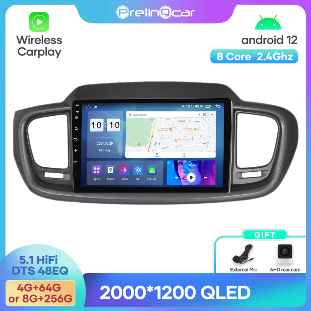 

Android 12 DTS Sound For KIA Sorento 2017 Years Navigation Multimedia Car Player Radio 2Din Stereo Bluetooth 48EQ