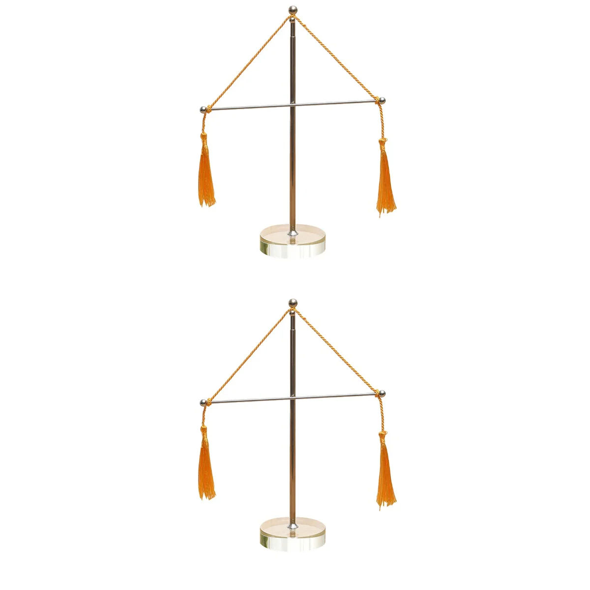 

2 PCS Tabletop Flag Pole Flag Stand Desktop Display Holder Flagpoles Glass Bottom Desk Flag Holders Desktop Flag Holder