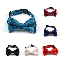 velvet cat collar adjustable safety buckle kitten bow tie cute bowknot puppy chihuahua necklace pets accessories