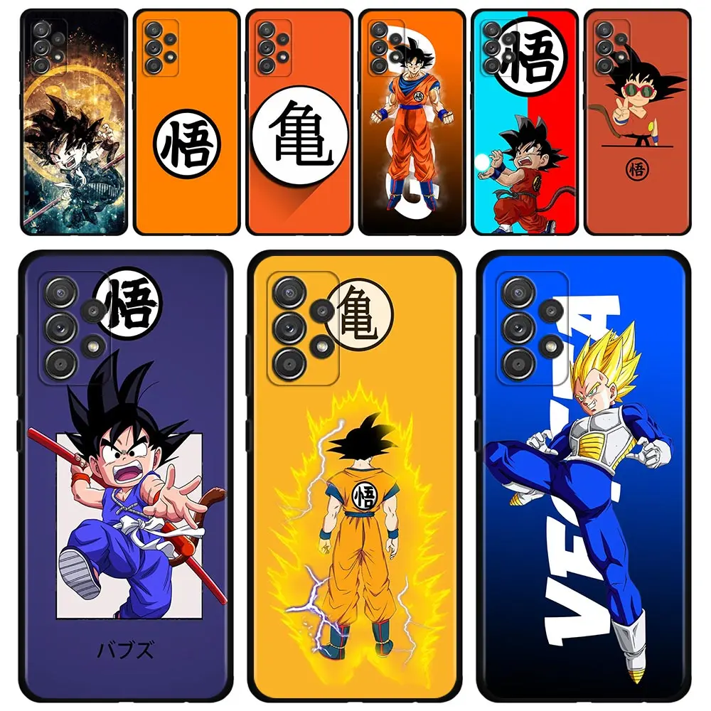 

DRAGON BALL Z Goku DBZ Logo Phone Case For Samsung Galaxy A51 A71 A72 A12 A21s A21 A32 A52 A02s A02 5G Cover Silicone Bumper