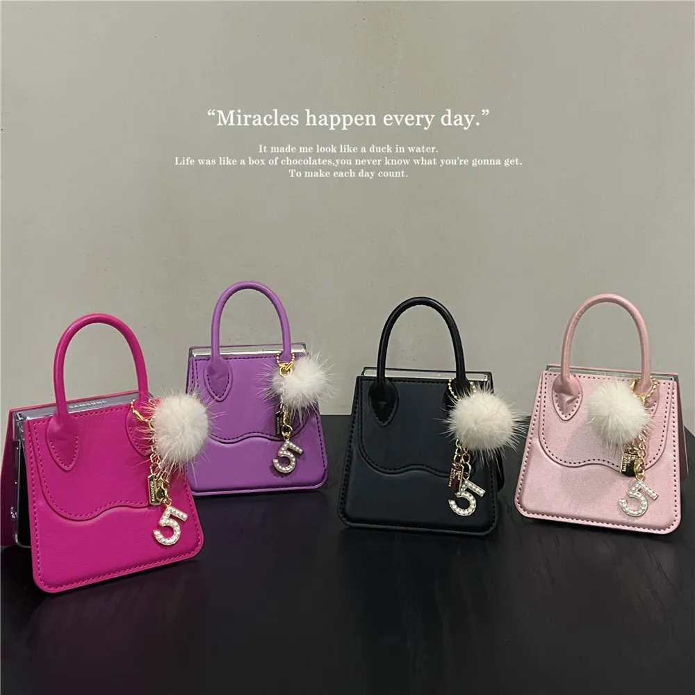 Корейский модный кожаный чехол с жемчужинами и цепочкой для Samsung Galaxy Z Flip5 Flip4 Flip6