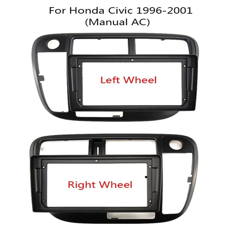 Fascia Frame 2din Install Panel Dashboard For 1996-1999 Honda Civic Manual Ac