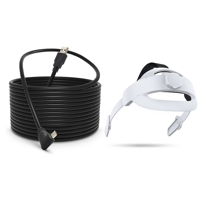 

Fast Charging And Data Transfer USB C 3.2 Gen1 Cable With Detachable And Adjustable Headband For Oculus Quest 2 Elite