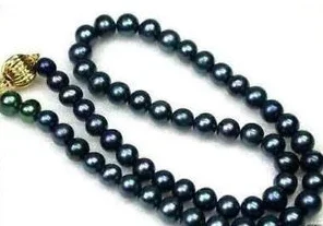 

8-9mm Black Akoya Cultured Pearl Necklace 18"