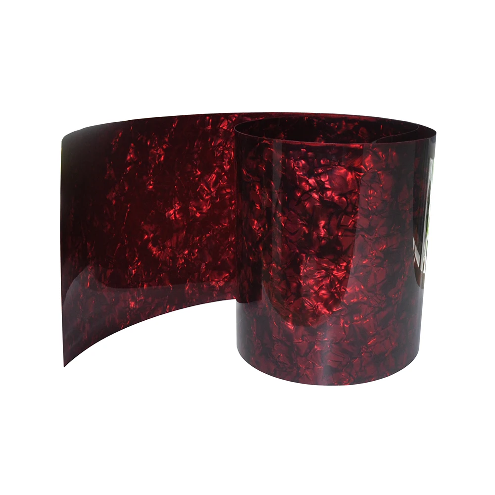 2Pcs Diamond Red Celluloid Sheet Drum Wrap Musical Instrument Deco 10x60'' and 16x60'' enlarge