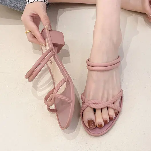 

Women Pumps Women Sandals and Slippers Pointed Toe Open Toe Thick Bottom Wedge Heel Elegant and Versatile Schoolgirls Wear