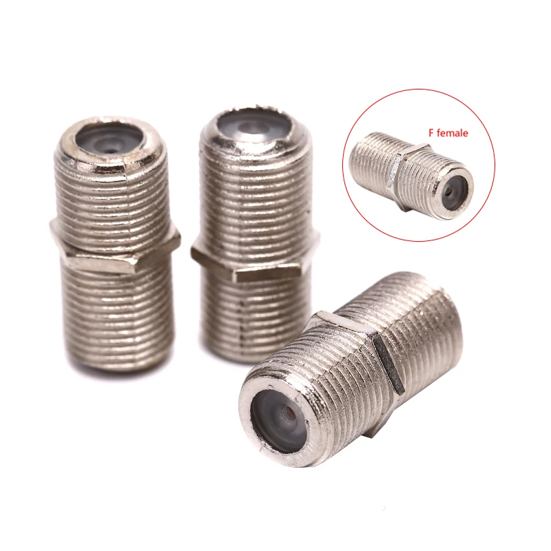 

10 шт., переходник для коаксиального кабеля F/F Jack RG6
