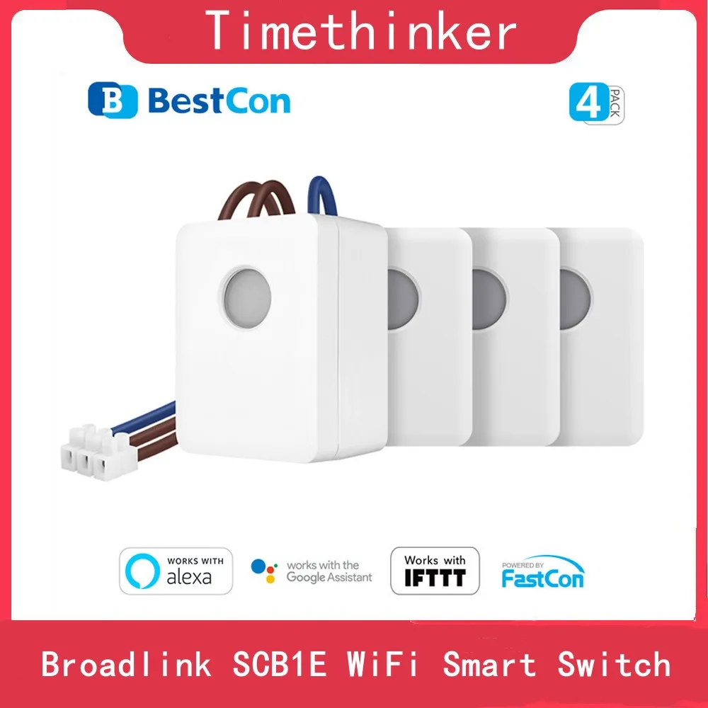 

Broadlink SCB1E WiFi Smart Switch Interruptor Power Display DIY Timer APP Remote Control Automation Socket For Alexa Google Home