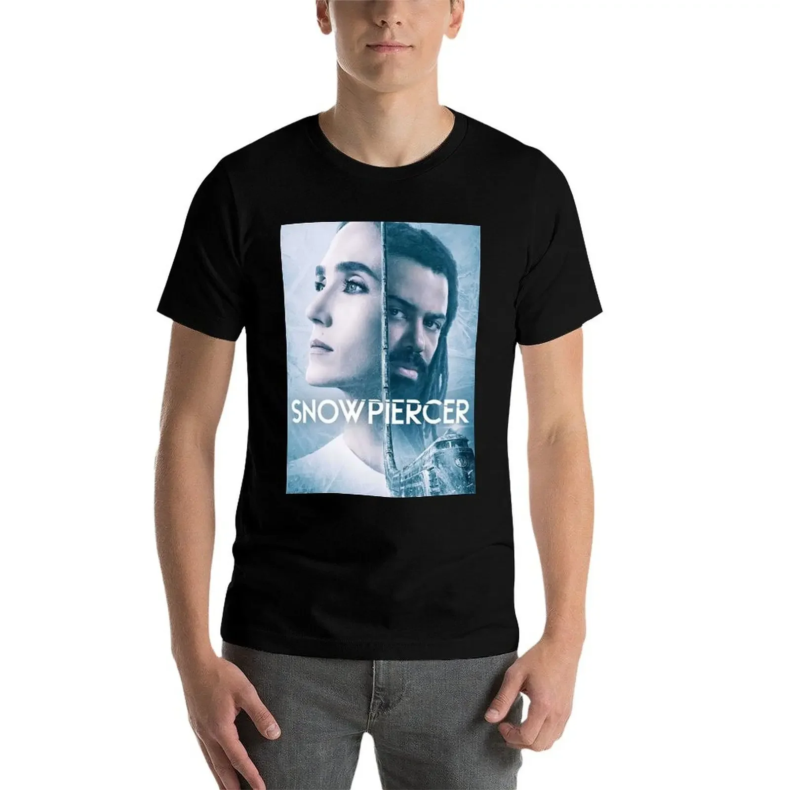 Футболка Snowpiercer duality с графикой винтажная мужская футболка черные футболки для