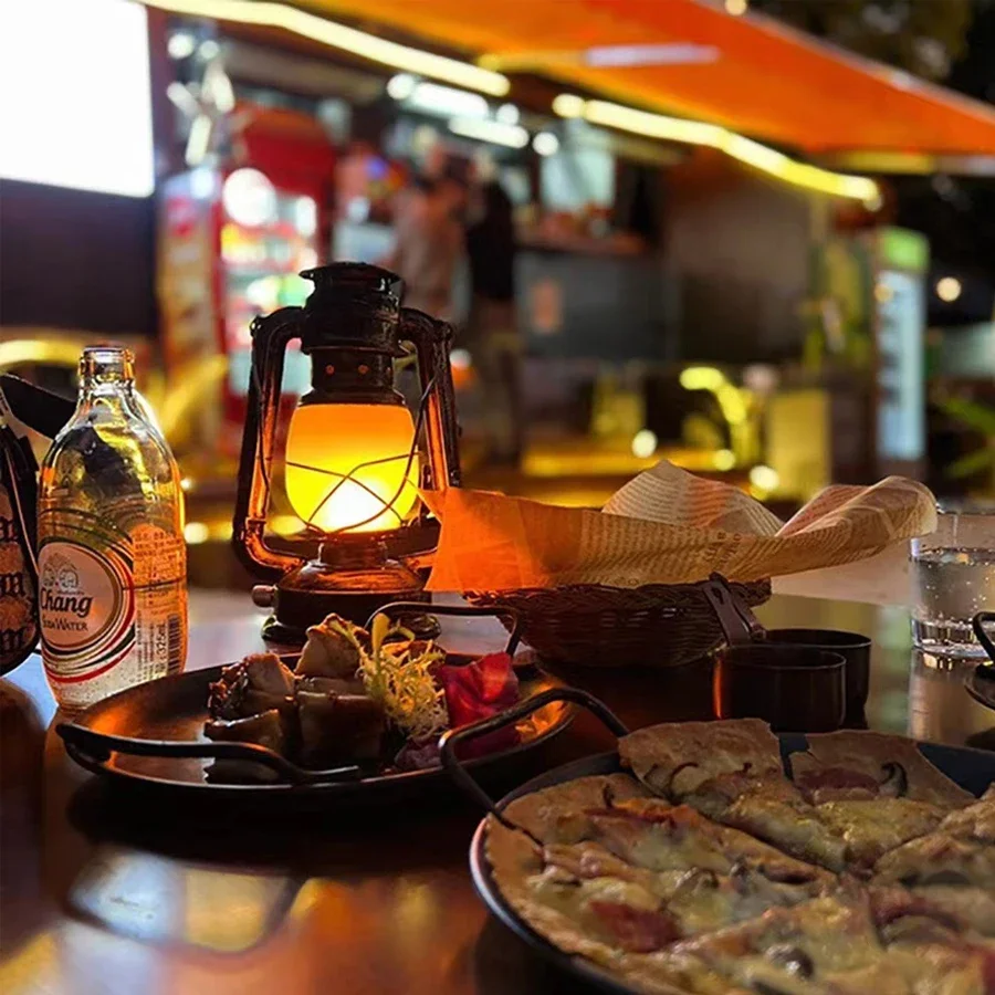 Перезаряжаемый портативный Ретро-фонарь подвесная туристическая лампа для