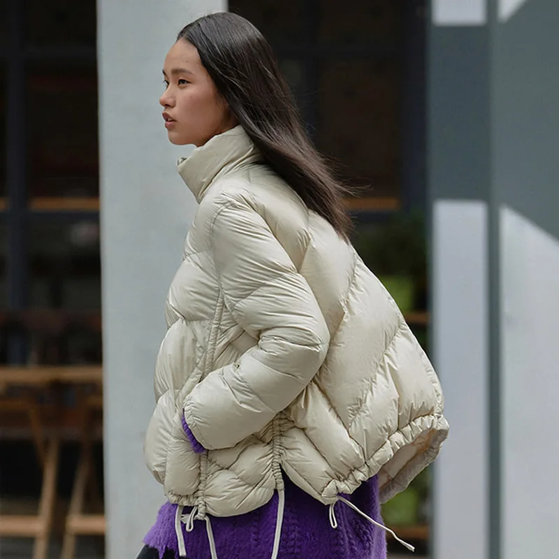 Winter New Down Jacket Women's Short Sections of Cotton Clothes Standing Collar Casual Loose Thickening Warm Fashion Jacket