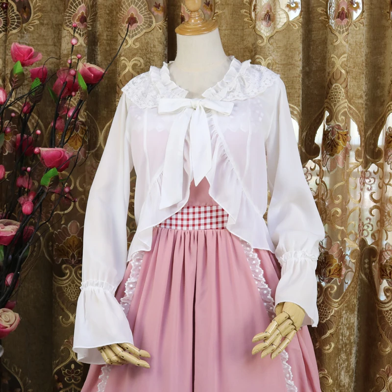 

Women's Lolita Long Sleeve Chiffon Open Stitch Suntan-Proof Blouse Cute Girl Shirt 4 Colors