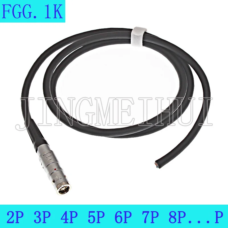 

FGG.1K 2 3 4 5 6 7 8Pin Waterproof Male Plug Connector Welding Cable For Industrial Camera Audio Video Data Signal Transmission
