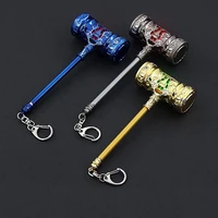 douluo continent blue and gold flashing hammer pendant keychain flashing version of animation around as friend gift weapons toys