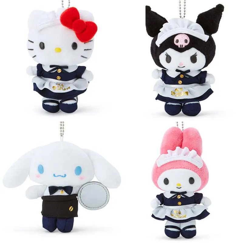 

KT Sanrio Pendant Kuromi My Melody Cinnamoroll HelloKitty Maid Outfit Keychain Anime Bag Decoration Girl Birthday Gift