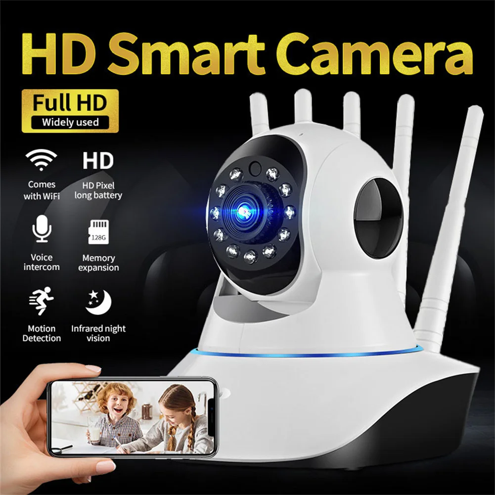 

HD 5MP Wireless IP Camera CCTV 2.4G Wifi Security Surveillance Camcorder Smart Auto Tracking Baby Monitor Cam Video Recorder New