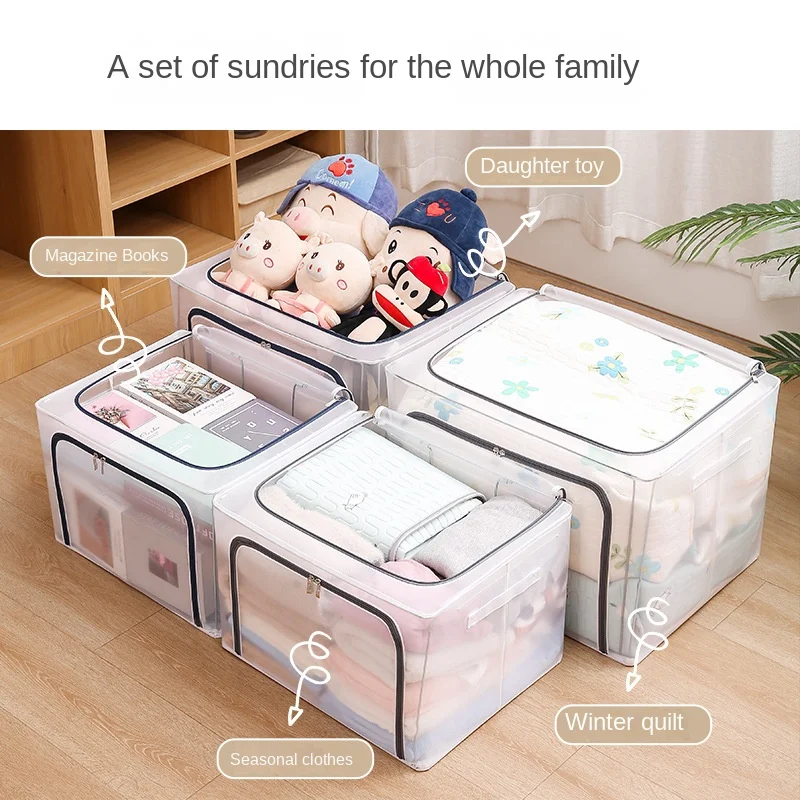 

Good-looking Nylon Mesh Storage Box Bena Clothes Quilt Household Foldable Sundries Toy Storage Box storage box органайзеры