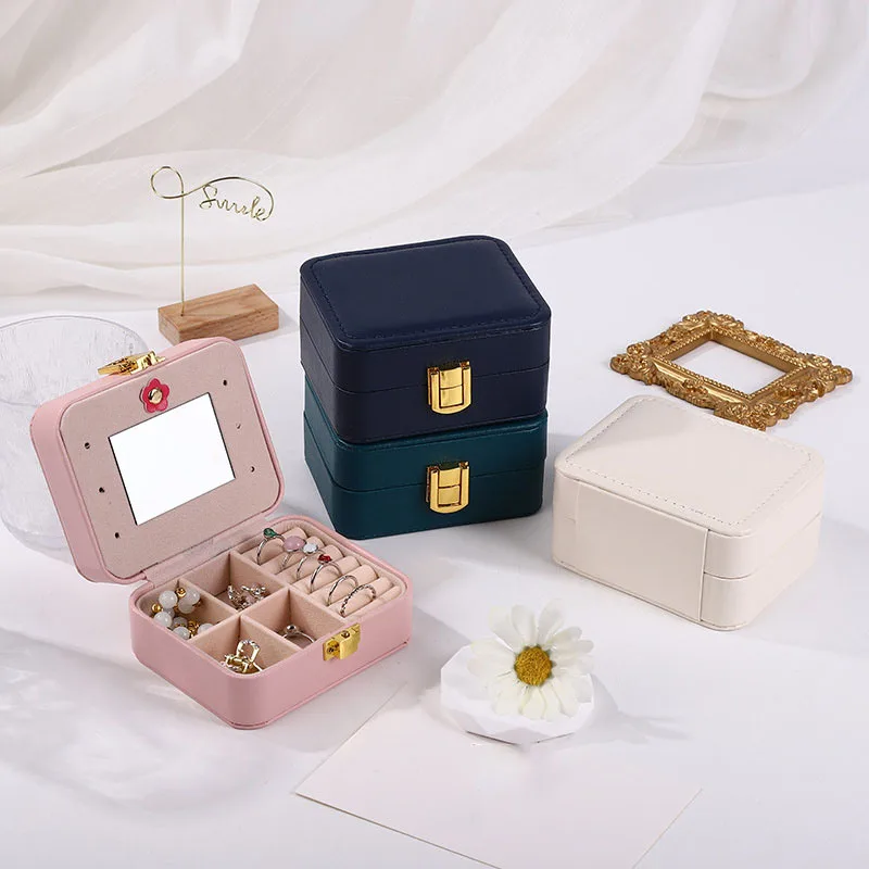 Girls Jewelry storage box earrings studs necklaces hand accessories box household small luxury jewelry Packaging & Display box