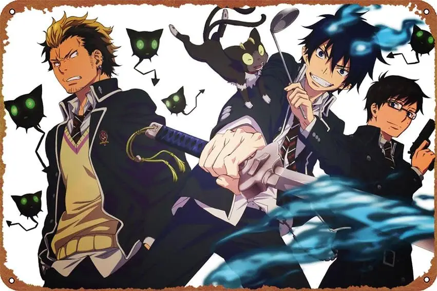 Ryuji Suguro Ao No Exorcis постеры металлический знак жестяной ретро настенный декор для