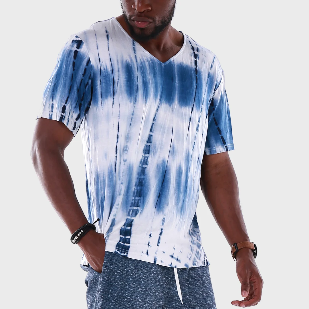 

Футболка мужская с V-образным вырезом, Повседневный пуловер с коротким рукавом, Свитшот в уличном стиле Харадзюку, праздничная однотонная быстросохнущая одежда, лето