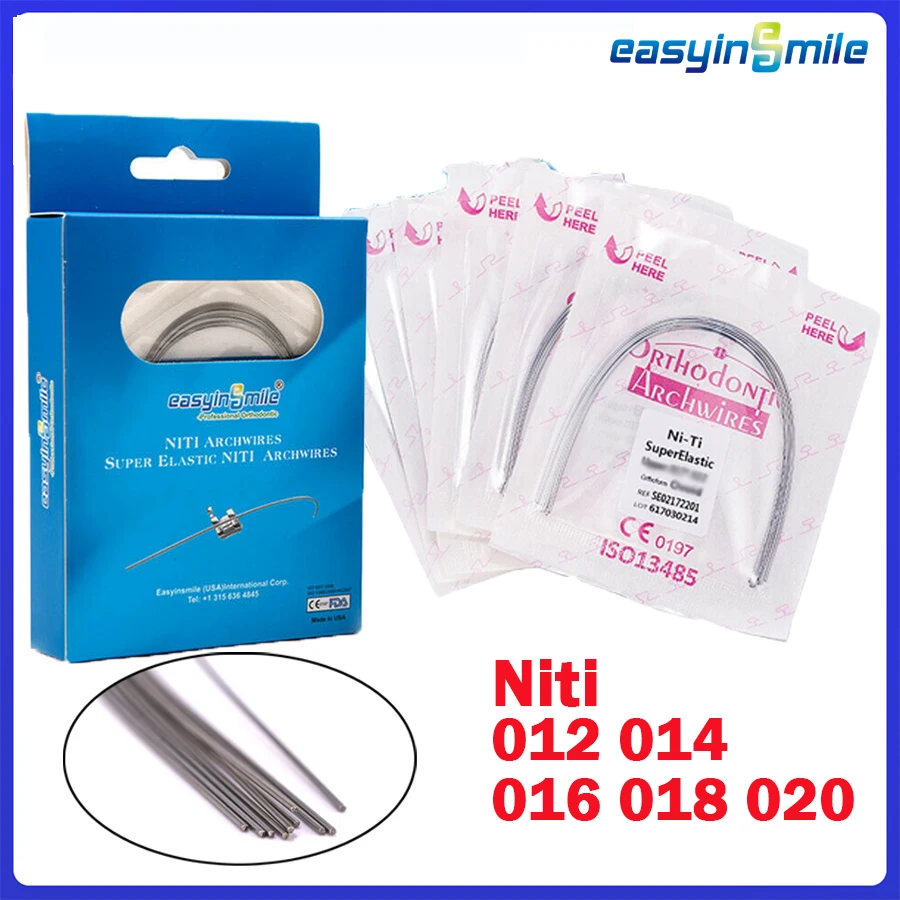 10 шт./10 упаковок EASYINSMILE Dental Orhto Niti Archwire сверхэластичные своды из натуральной