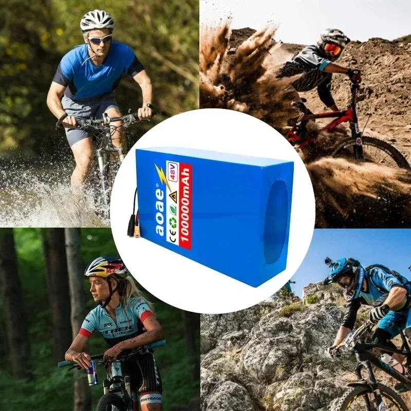 Литиевая батарея aoae 13S8P 48В 100000 мАч для электровелосипеда