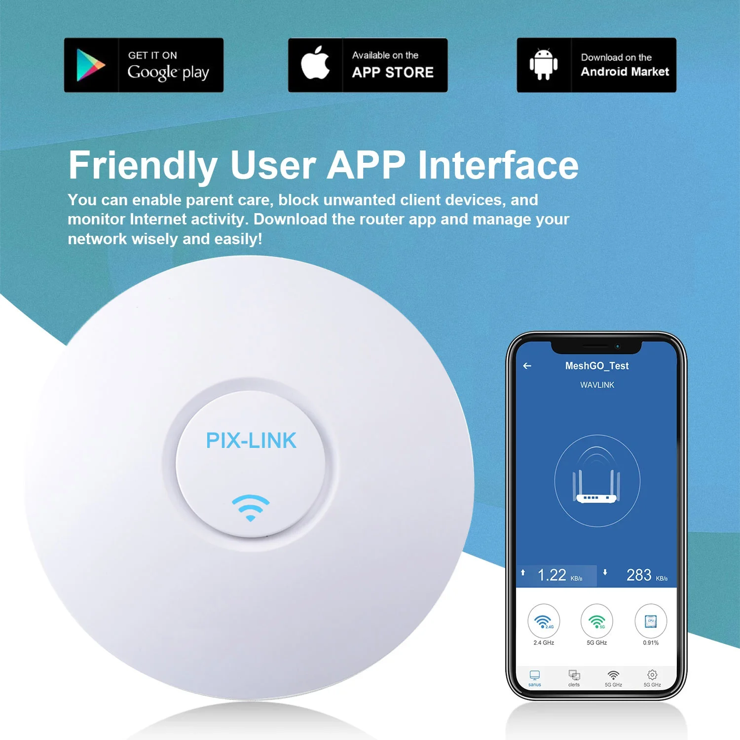Оригинальный ретранслятор Mi WiFi Pro 300M усилитель сети 2 антенны |
