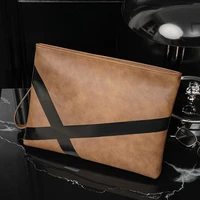 retro pu leather clutch bag men handbags fashion casual mens clutches large capacity clutch bag male envelope bag ipad bag purse