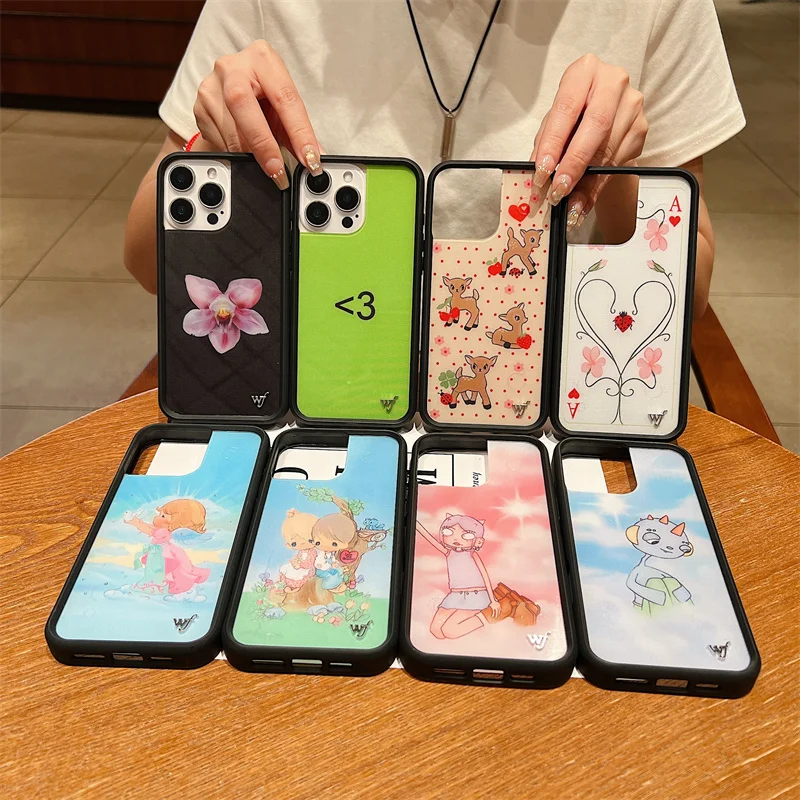 Фото Чехол для телефона Wildflower Orchid Lila Moss для iPhone 17, 16, 15, 14, 13, 12, Pro Max Plus wf, чехол для экстренной внутренней связи с драгоценными моментами №1